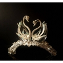 水晶鑽石天鵝  y15582 琉璃水晶-水晶飾品系列-金色.銀色共2款